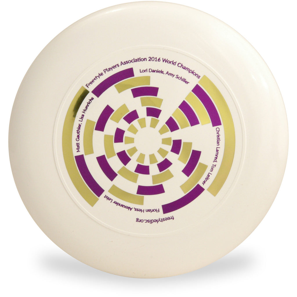 Discraft SKY STYLER Freestyle Disc - Custom FPA 2017 Design Top View