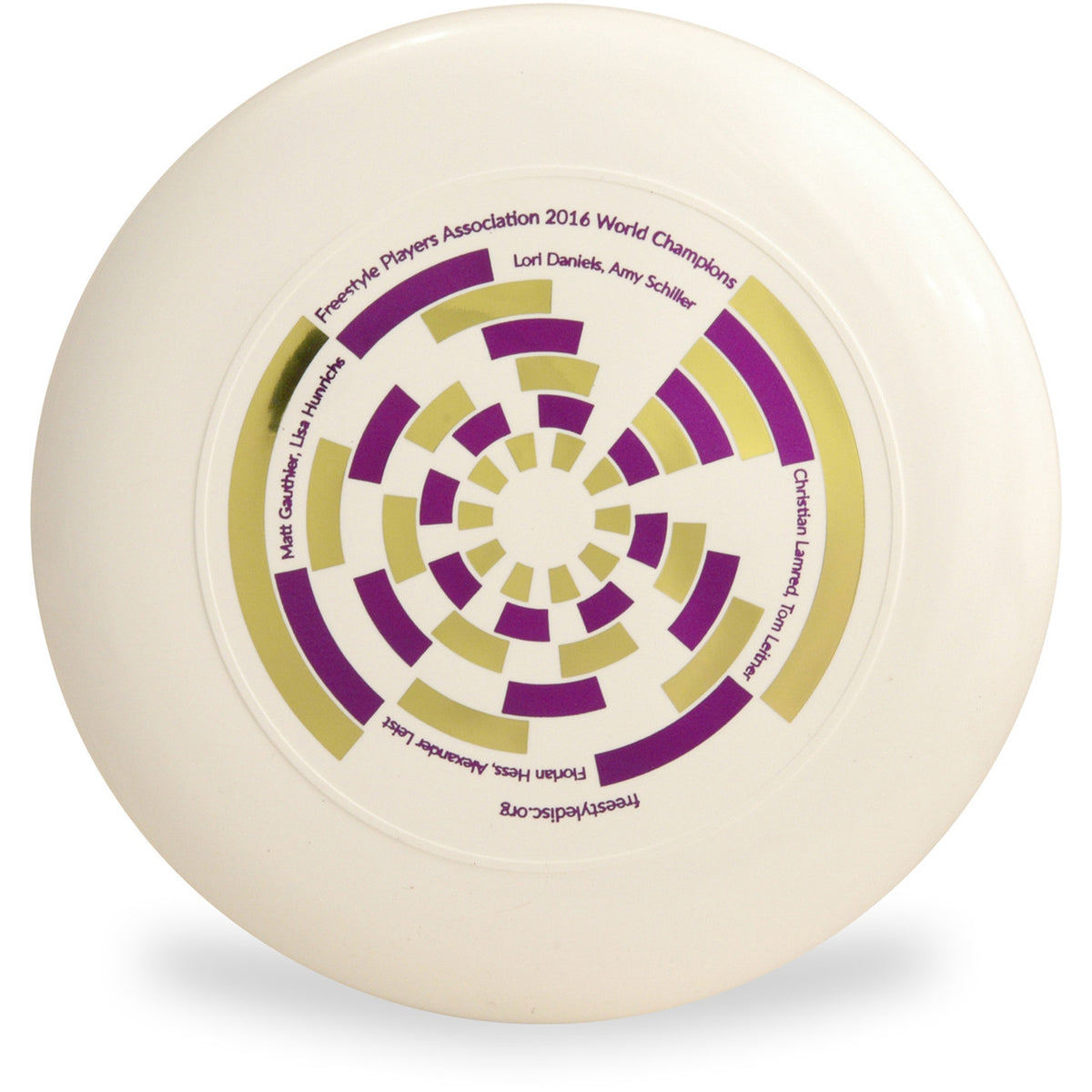 Discraft SKY STYLER Freestyle Disc - Custom FPA 2017 Design Top View