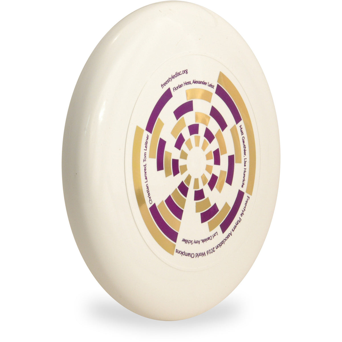 Discraft SKY STYLER Freestyle Disc - Custom FPA 2017 Design Angled Top View
