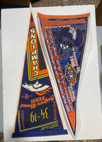 Denver Bronco Championship Pennant Banners '99 and '98