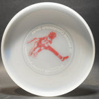 Wham-O 40 Mold Red Jimmy Scala 1976 National Championship Series, Clear w/Gold & Red Stamp