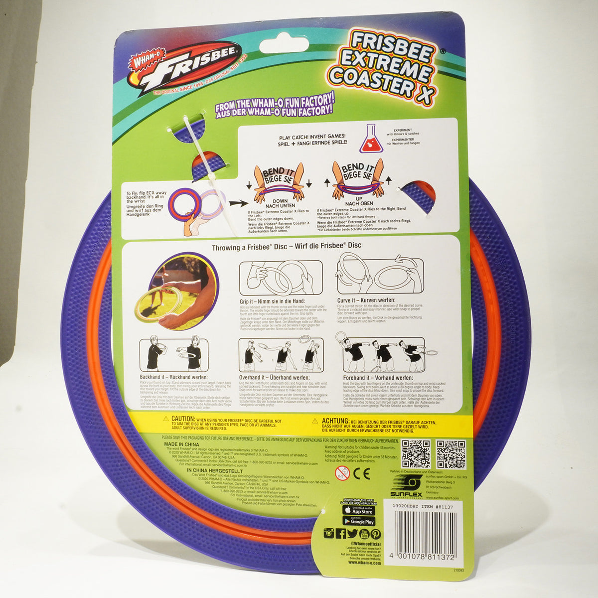 Wham-O Extreme Coaster X Frisbee Ring Purple