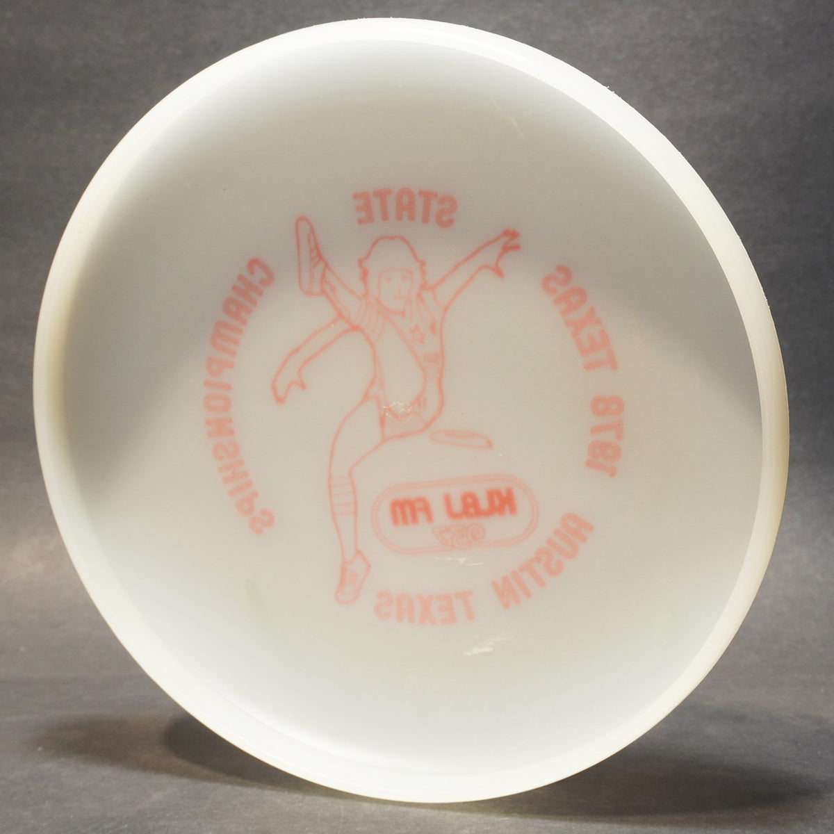 Brand X 9.25 in Flying Disc, Texas Stamp Championships 1978 Clear 126g