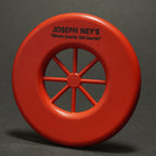 Wagon Wheel Mini Ring Joseph Ney's, Red Vintage Flying Disc Toy 3.75 in