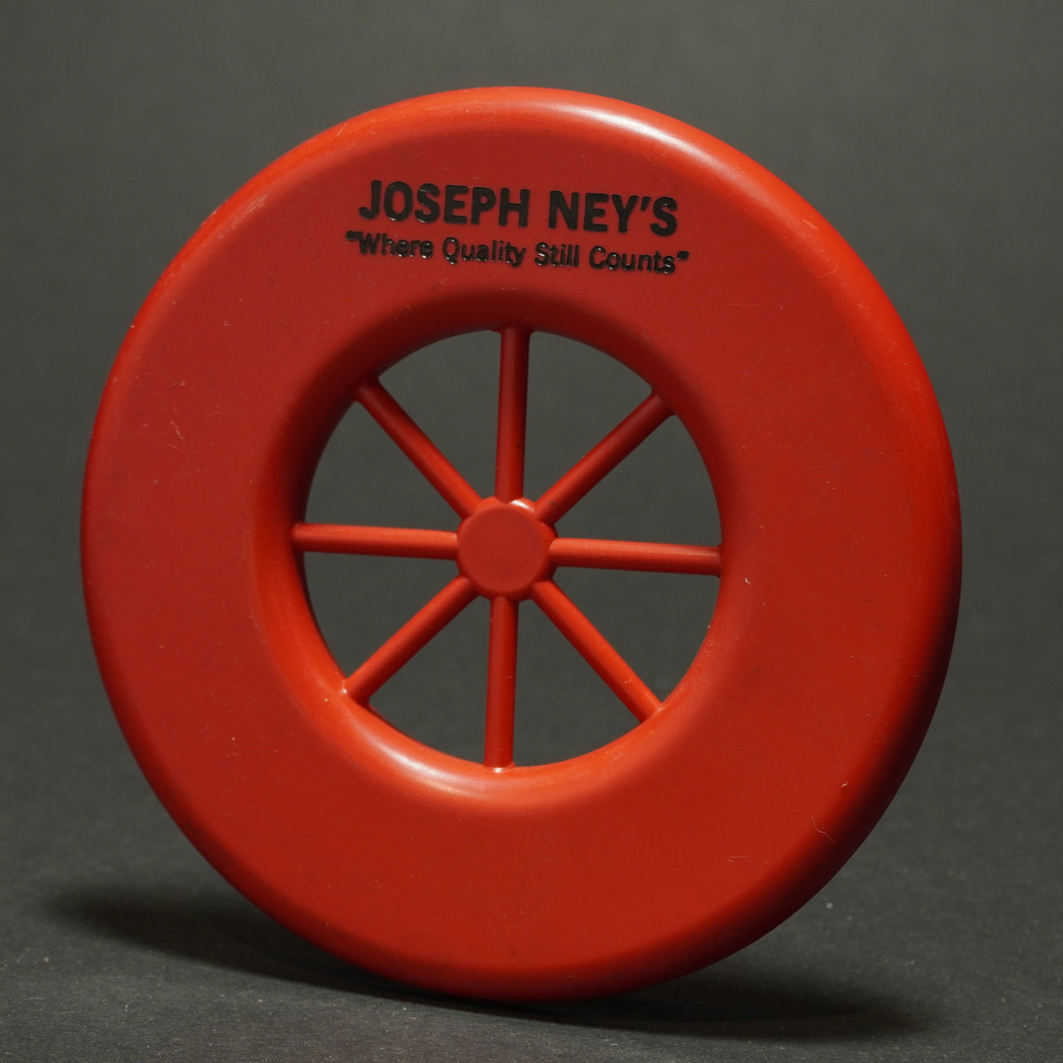 Wagon Wheel Mini Ring Joseph Ney's, Red Vintage Flying Disc Toy 3.75 in