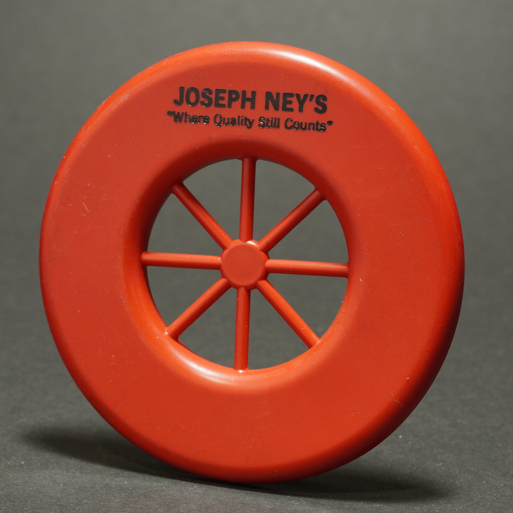 Wagon Wheel Mini Ring Joseph Ney's, Red Vintage Flying Disc Toy 3.75 in