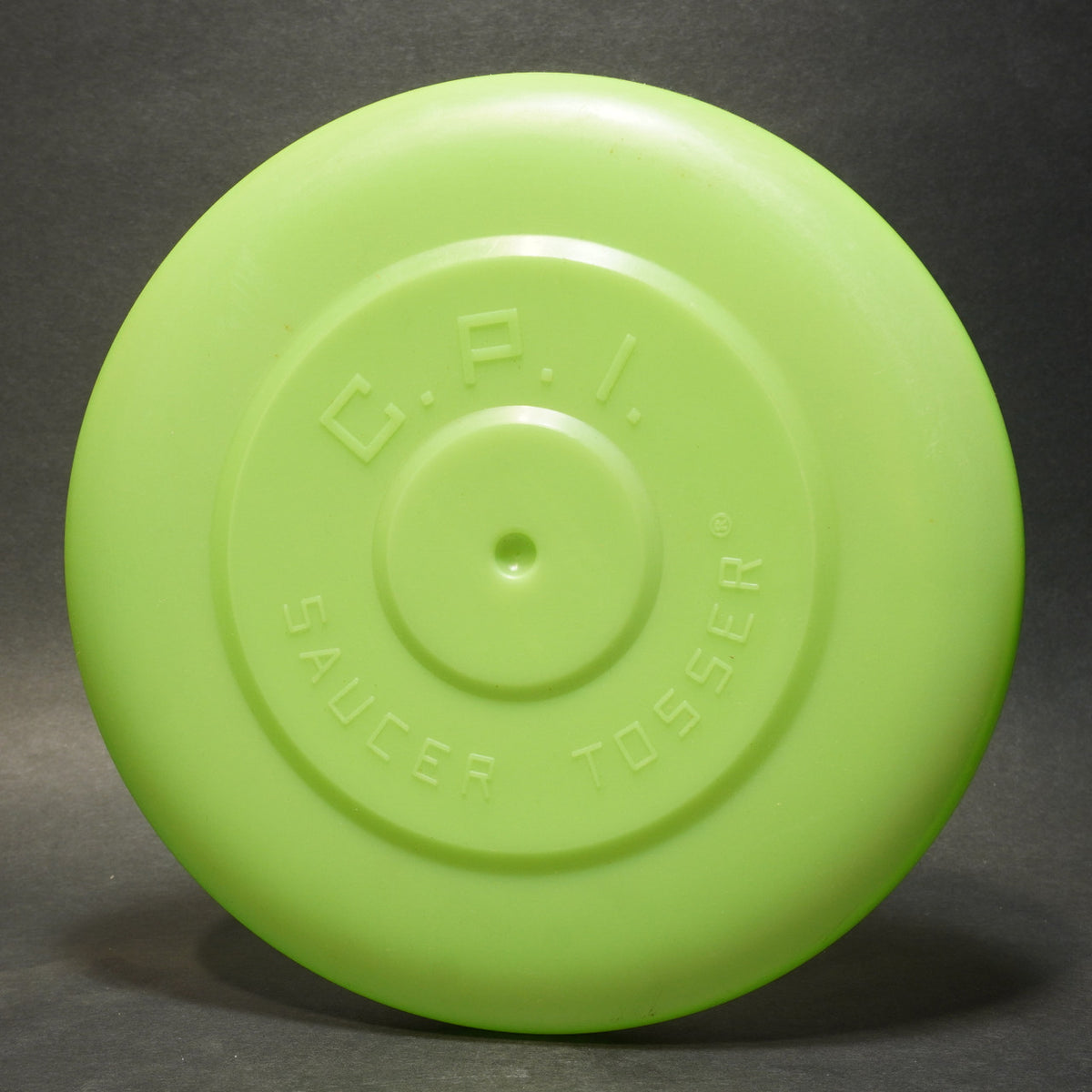 CPI Saucer Tosser Green Vintage Flying Disc 9.5 Inch