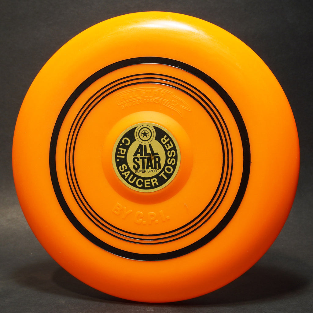 CPI All Star Super Sport Saucer Tosser, Orange Vintage Flying Disc 9.5 Inch