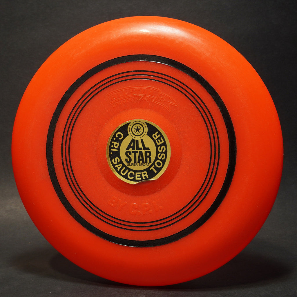 CPI All Star Super Sport Saucer Tosser, Orange Vintage Flying Disc 9.5 Inch #2
