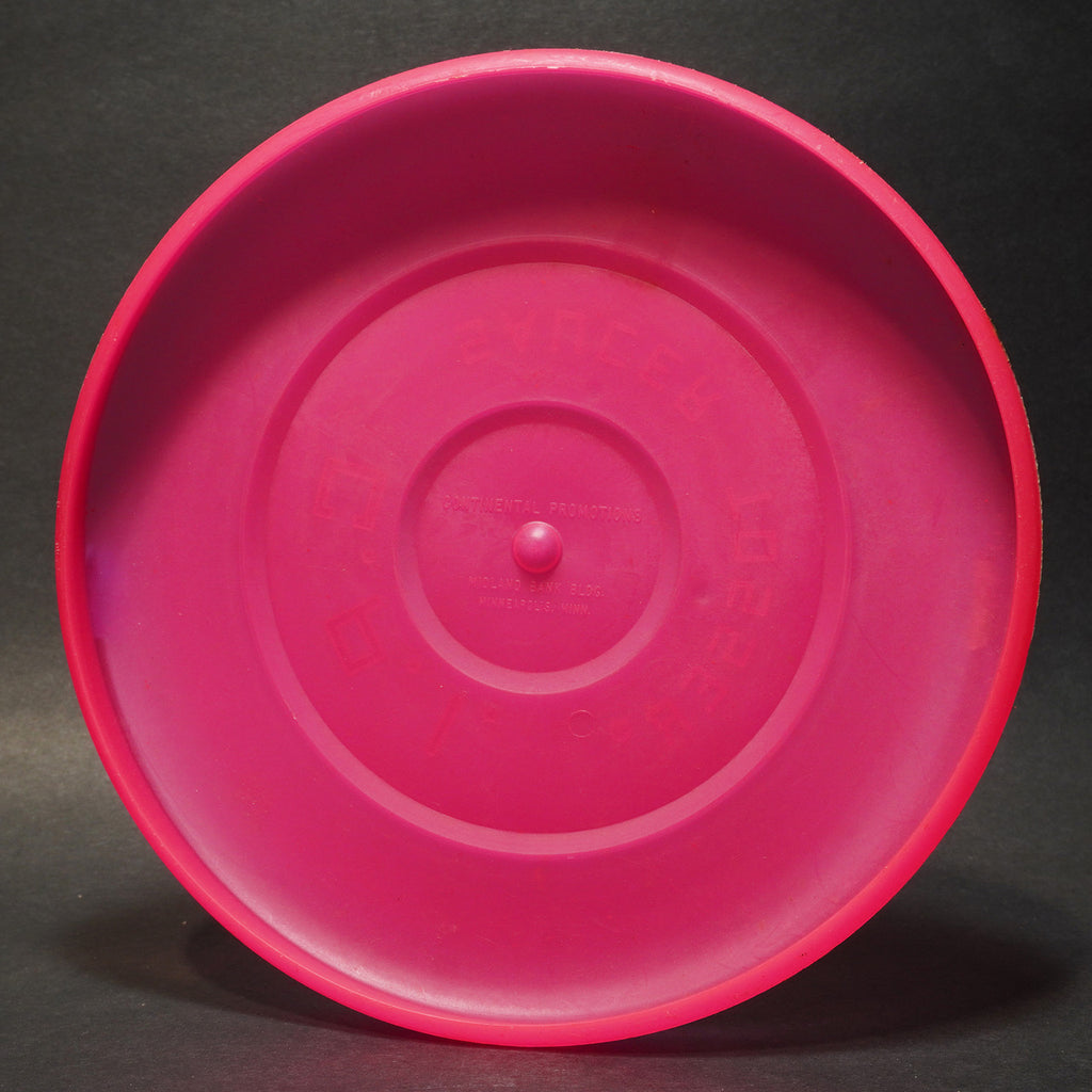 CPI Saucer Tosser Raised Letters, Pink Vintage Flying Disc 9.5 in