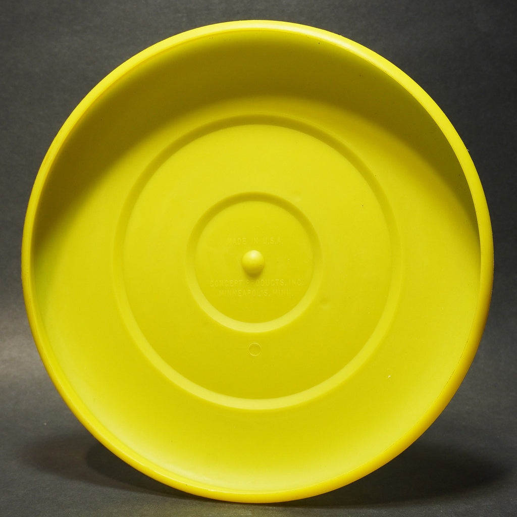 CPI Saucer Tosser Raised Letters, Yellow Vintage Flying Disc 9.5 in