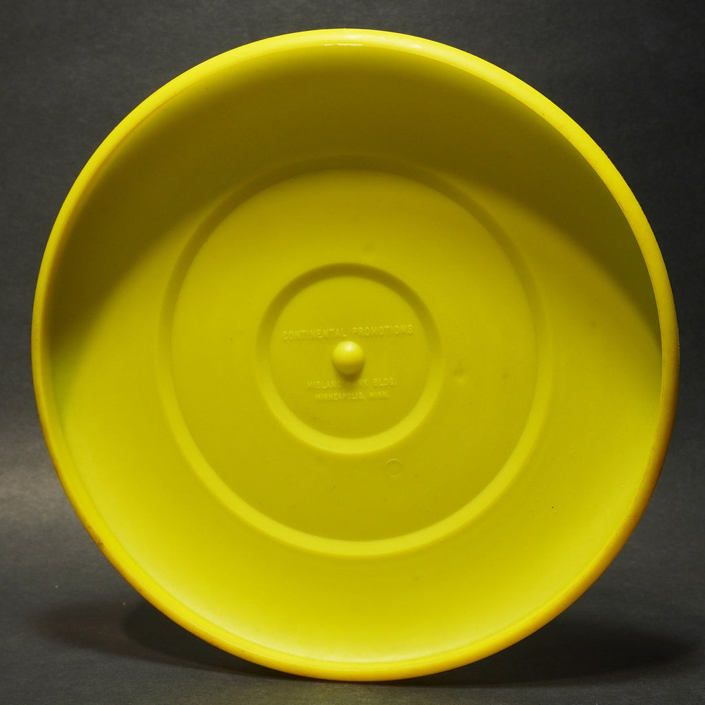 CPI Saucer Tosser Raised Letters, Yellow Vintage Flying Disc 9.5 in