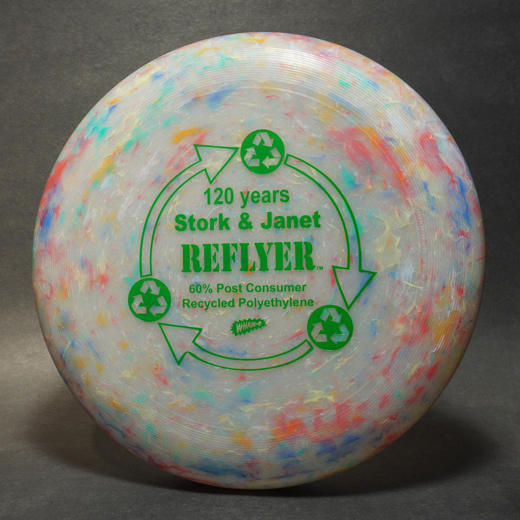 Wham-O World Class Frisbee 82 E Reflyer w/ Stork & Janet Stamp