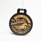 Custom Designed Wood Bag Tags for Disc Sports