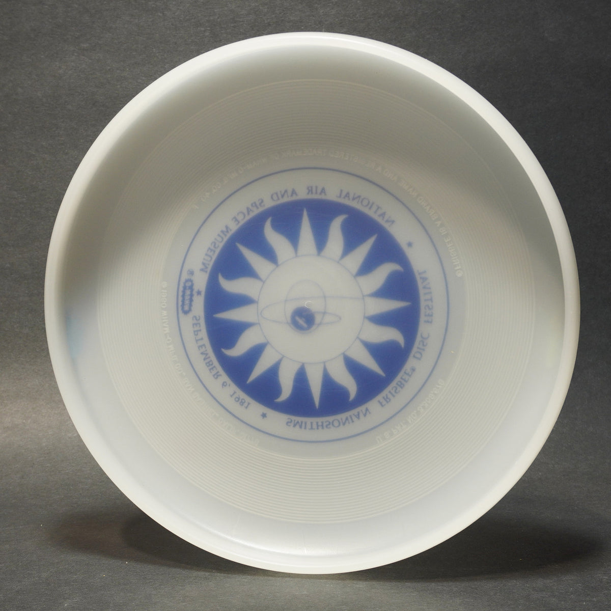 Wham-O 1981 Smithsonian Frisbee Festival 40 F Mold Frisbee, Clear 119g