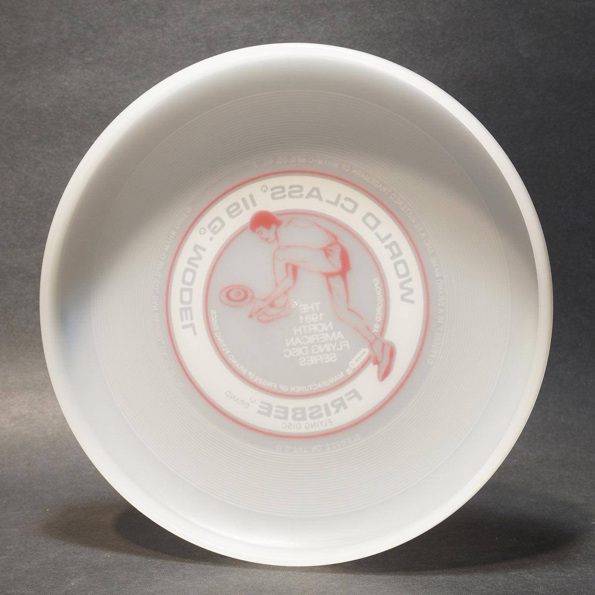 Wham-O 1981 North American Series 40 F Mold Frisbee, Clear 119g