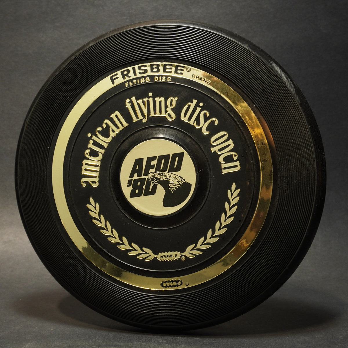 Wham-O Pro Model 1980 AFDO Paper Label Frisbee, Mold 15 Black 118g