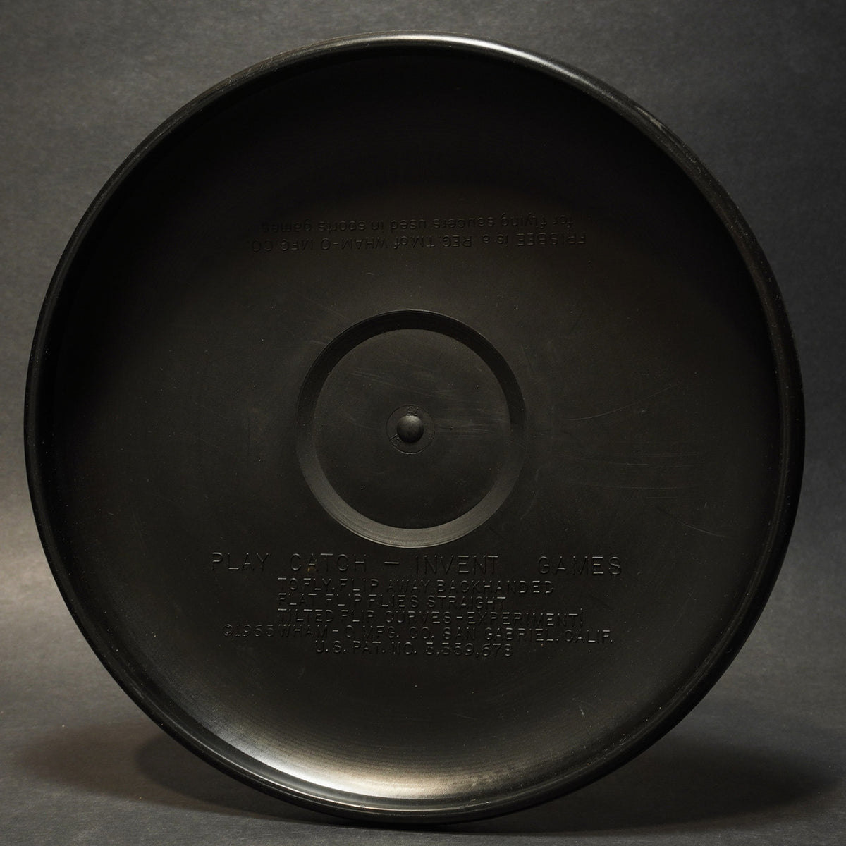 Wham-O Pro Model 1980 AFDO Paper Label Frisbee, Mold 15 Black 118g