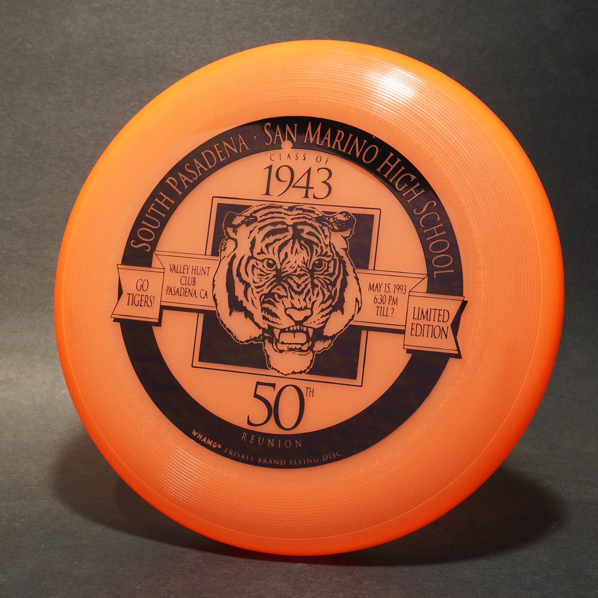 Wham-O World Class Frisbee 23B Mold South Pasadena High School