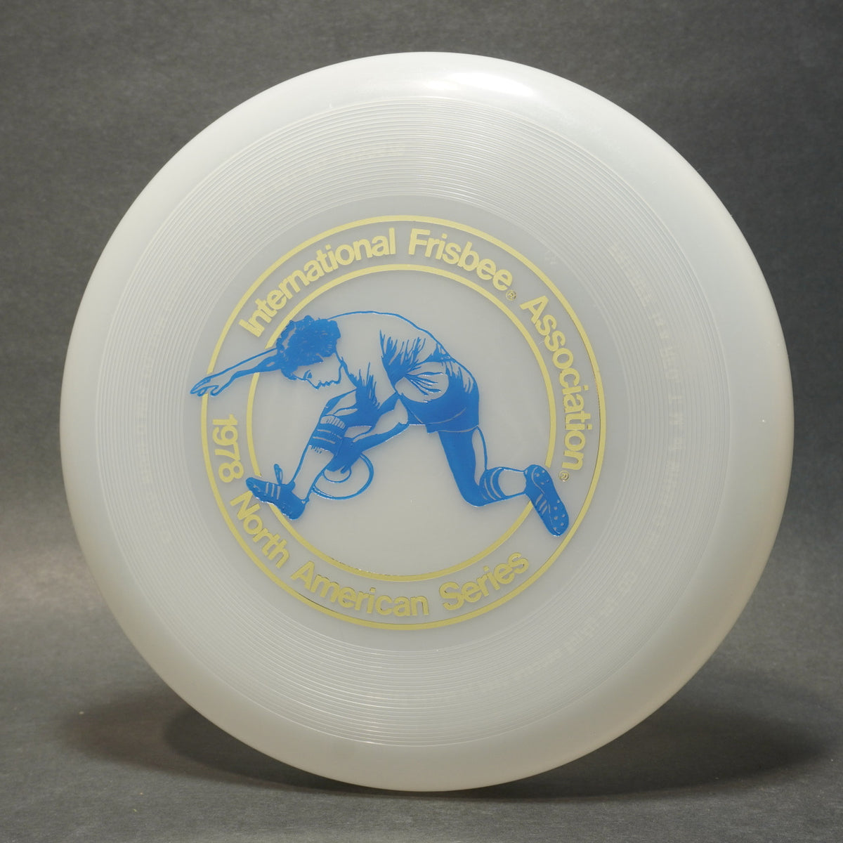 Wham-O North American Series 1978 Frisbee, 40 Mold Clear Disc w/Blue Dave Marini 119g