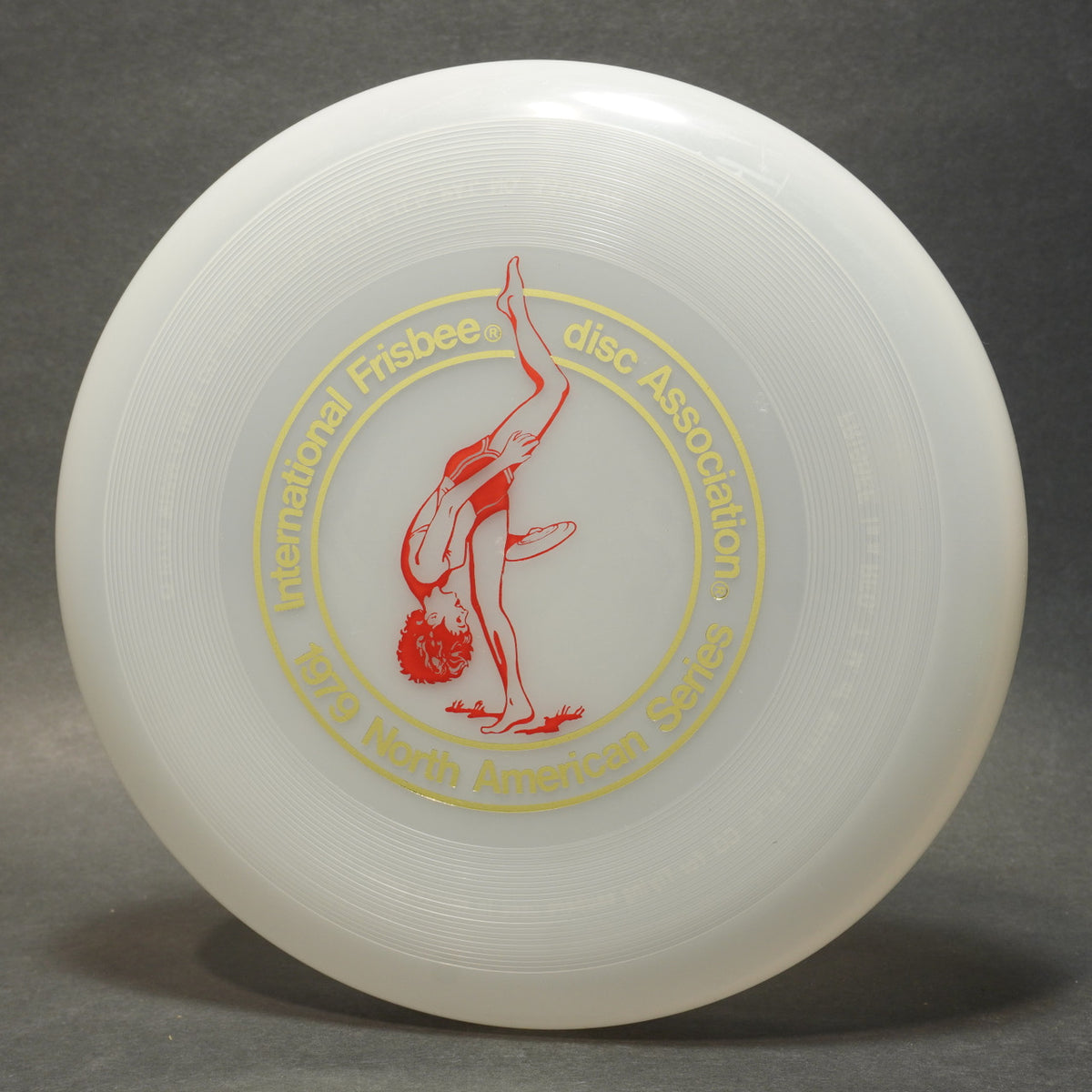 Wham-O North American Series 1979 Frisbee, 40 Mold w/ Red Jo Cahow Hot Stamp 119g (#2)