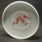 Wham-O Classic G Series 40 Mold Flying Disc, North American Series '78 Clear w/ Red Marini 119g