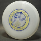 Wham-O 1981 North American Series 52B E Mold Disc, Clear w/ Gold Blue, 141g