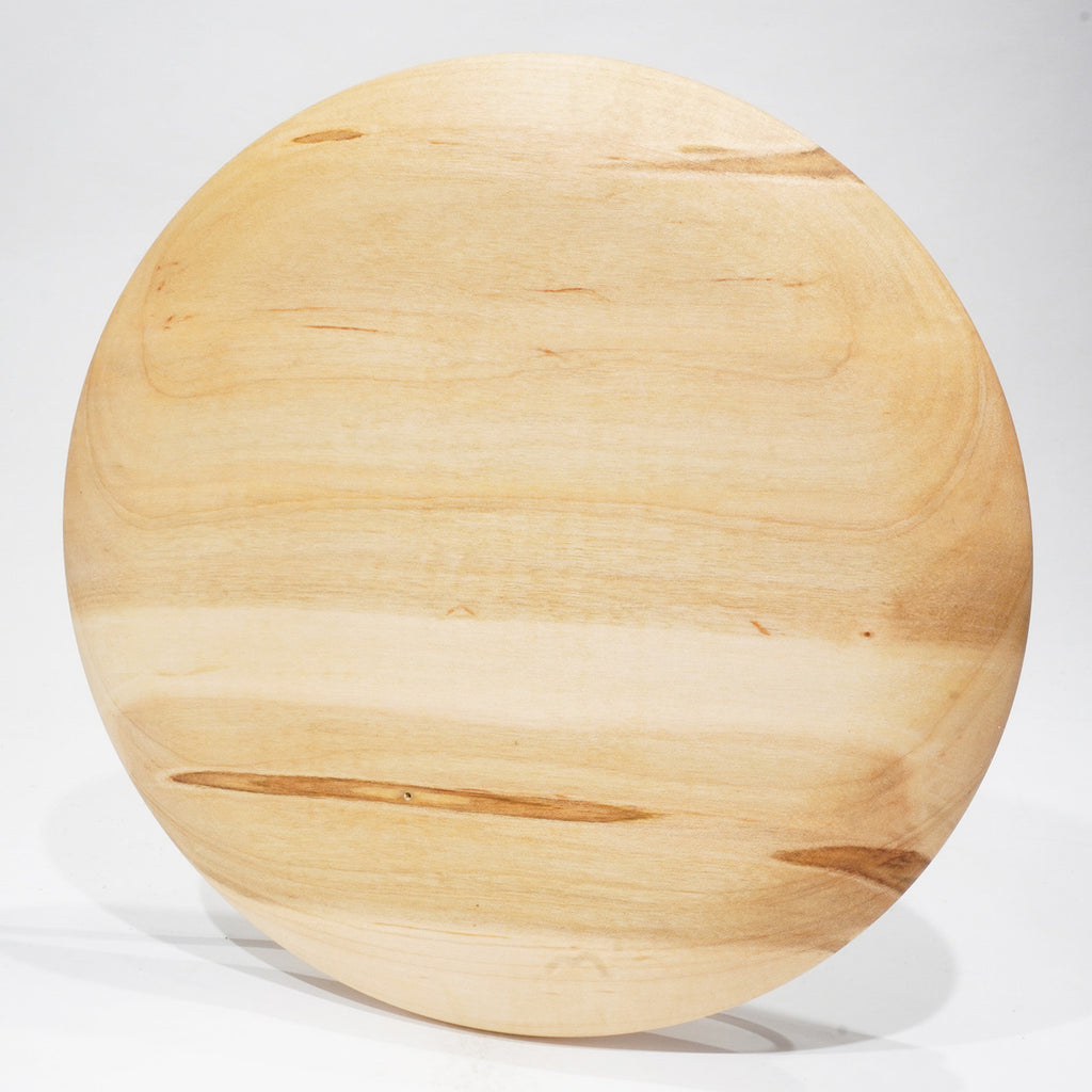 Solid Hard Wood Disc Golf Shaped Blank Wormy Maple 8.5 Inch