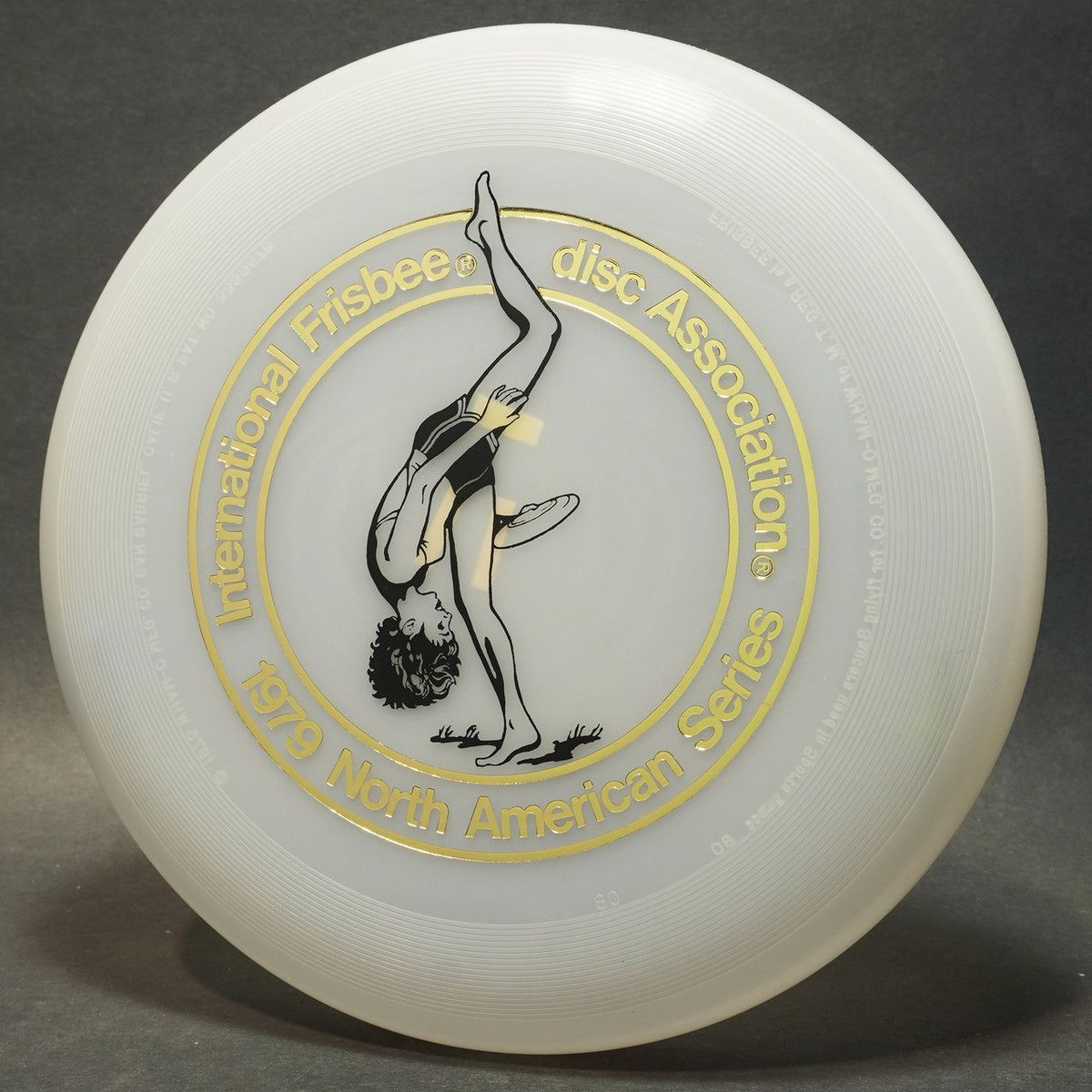 Wham-O 1979 North American Series 80 Mold Disc, Clear w/ Black Cahow 165g