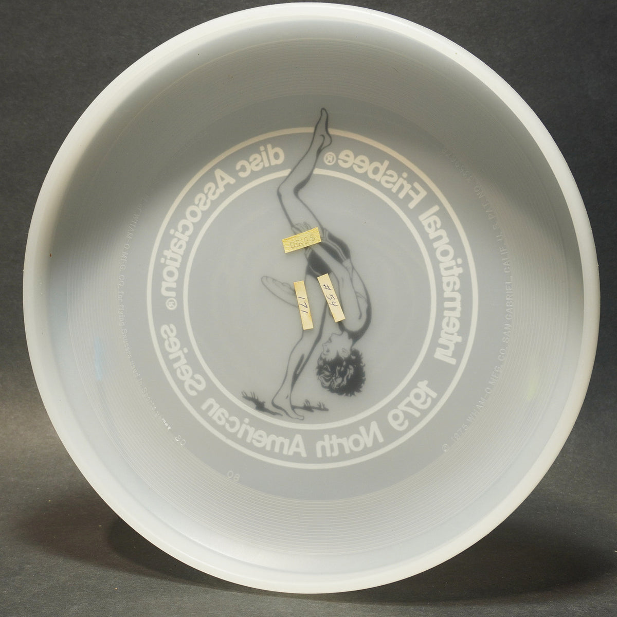 Wham-O 1979 North American Series 80 Mold Disc, Clear w/ Black Cahow 165g
