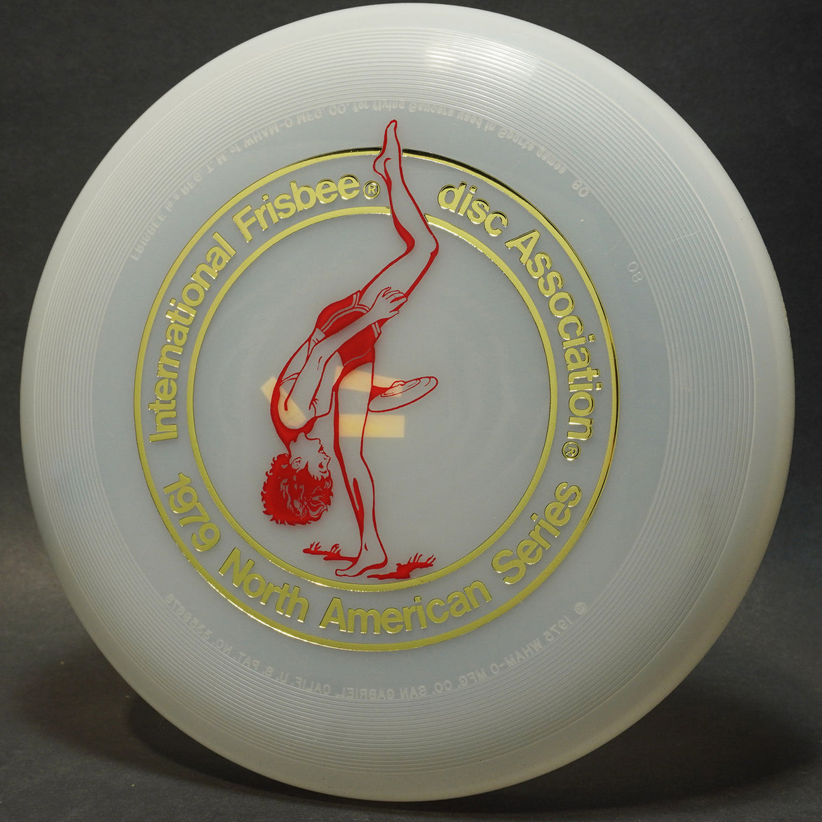 Wham-O 1979 North American Series 80 Mold Disc, Clear w/ Red Cahow 165g