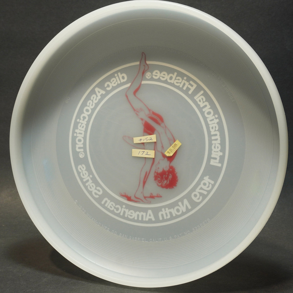 Wham-O 1979 North American Series 80 Mold Disc, Clear w/ Red Cahow 165g