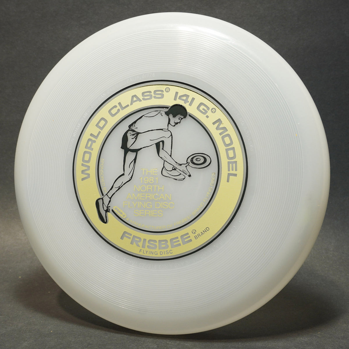 Wham-O 1981 North American Series 52A E Mold Disc,  Clear w/ Black 141g