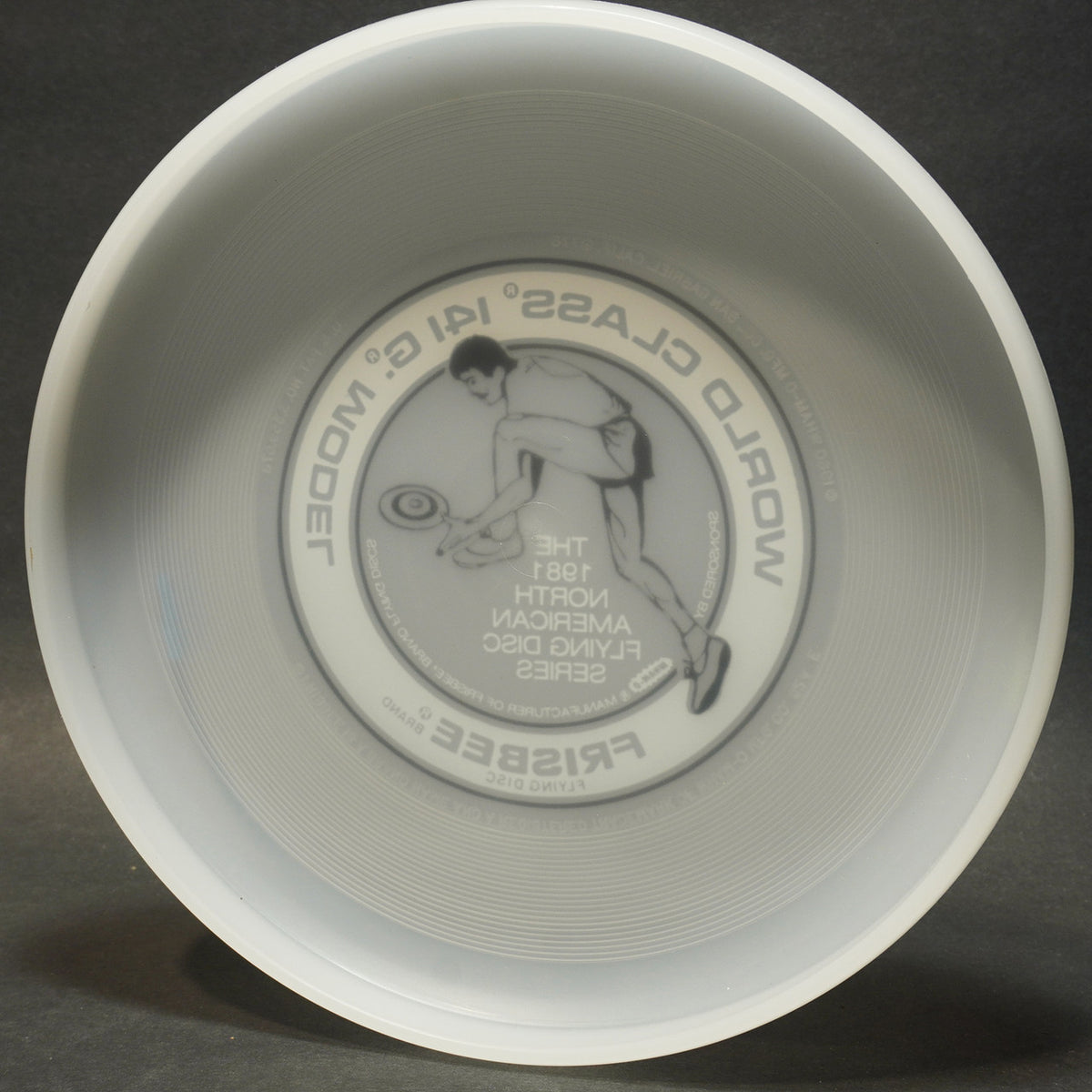 Wham-O 1981 North American Series 52A E Mold Disc,  Clear w/ Black 141g