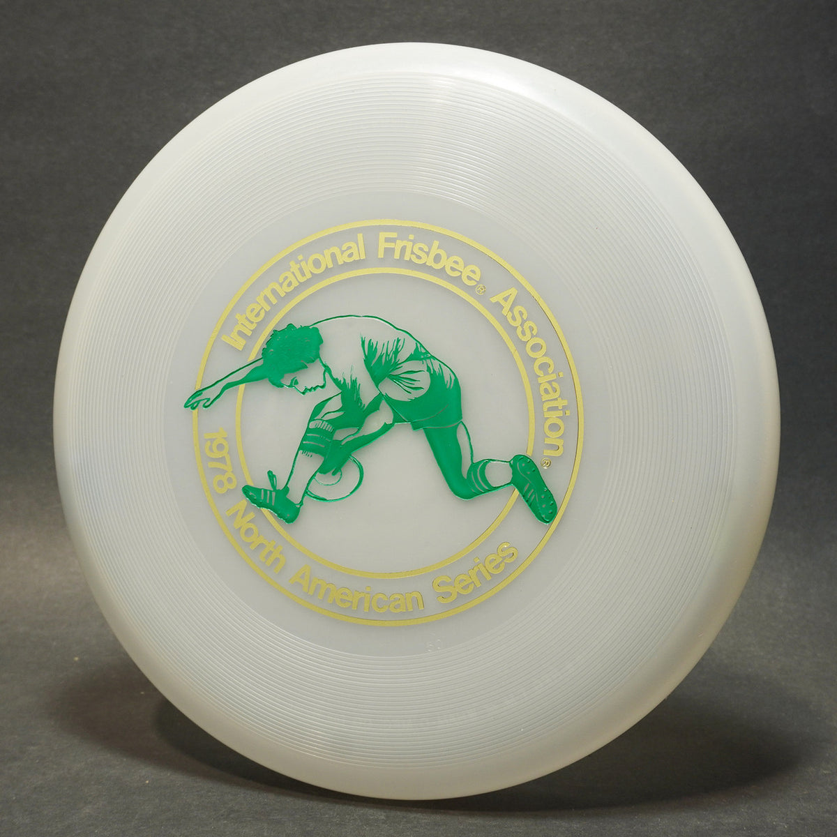 Wham-O 1978 North American Series Disc, 50 Mold Clear w/ Green Marini 141g