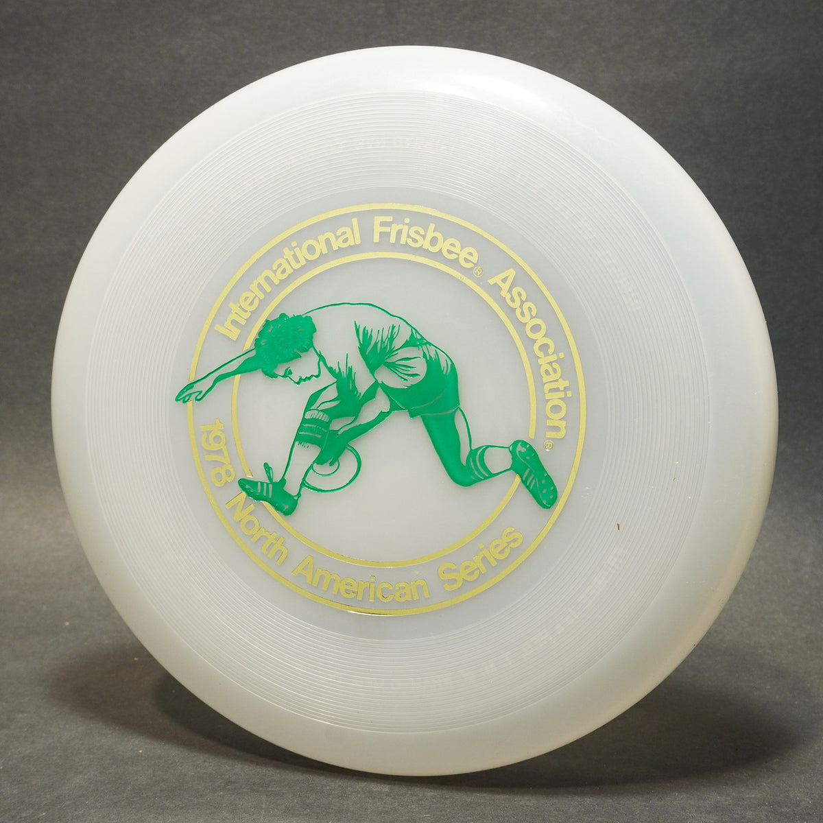 Wham-O North American Series 1978 Frisbee, 40 Mold Clear Disc Green Marini Design 119g