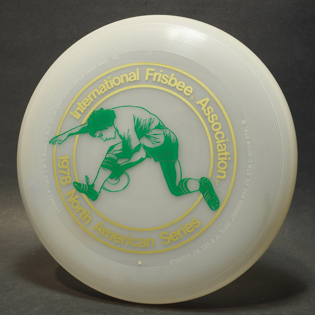 Wham-O 1978 North American Series Disc, 80 Mold Clear w/ Green 165g