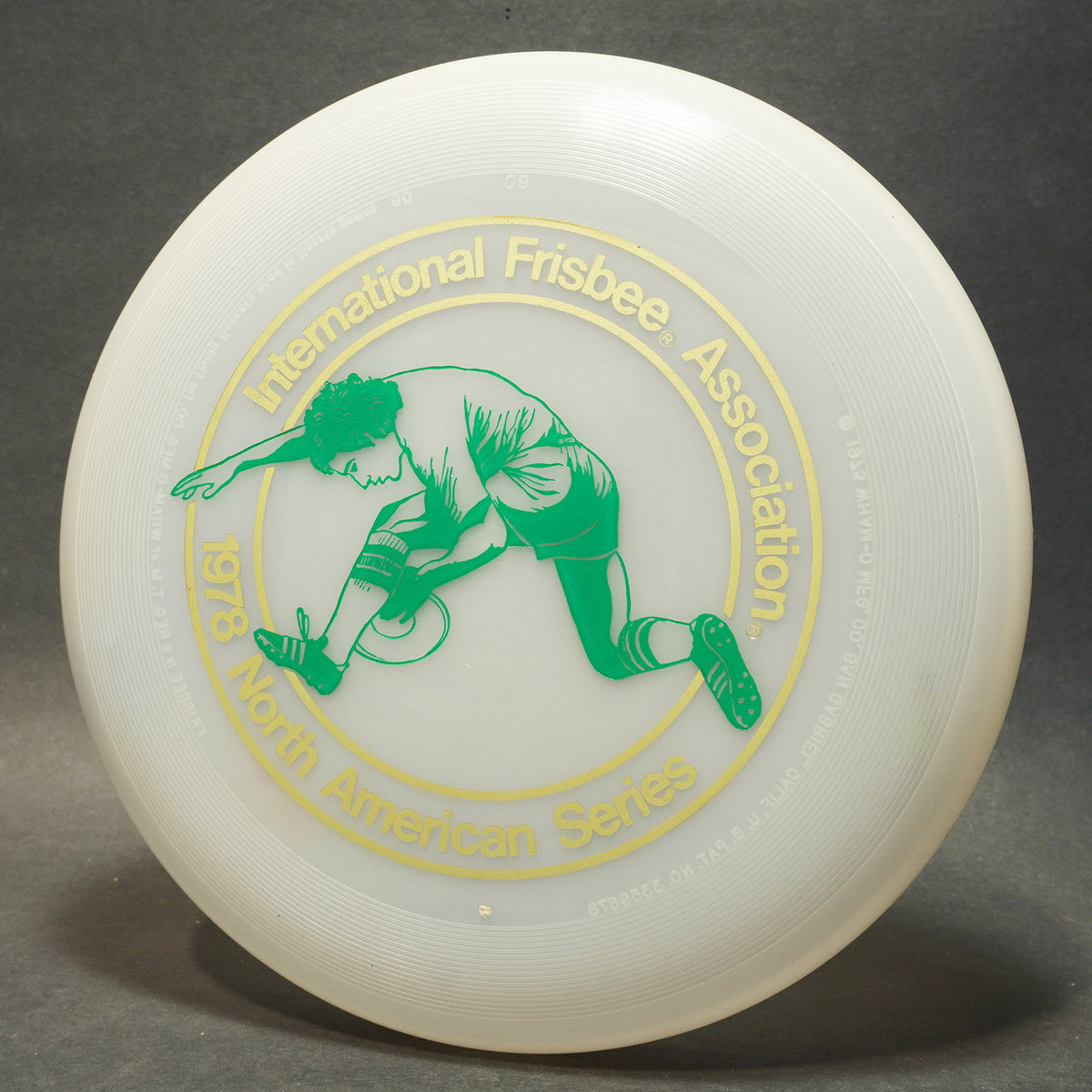 Wham-O 1978 North American Series Disc, 80 Mold Clear w/ Green 165g