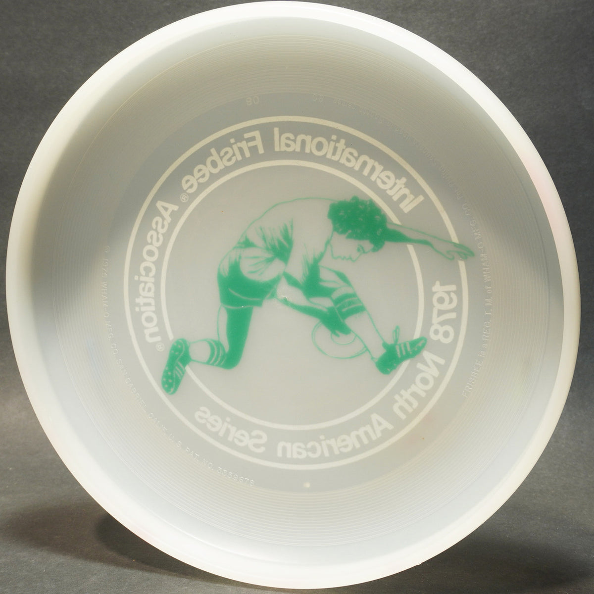 Wham-O 1978 North American Series Disc, 80 Mold Clear w/ Green 165g