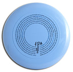 Discraft Sky-Styler FPA 2014 Design. Shows top view of blue disc.