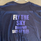 Fly the Sky T-Shirt Short Sleeve Retro Bird Design 1980s Freestyle Re-Print