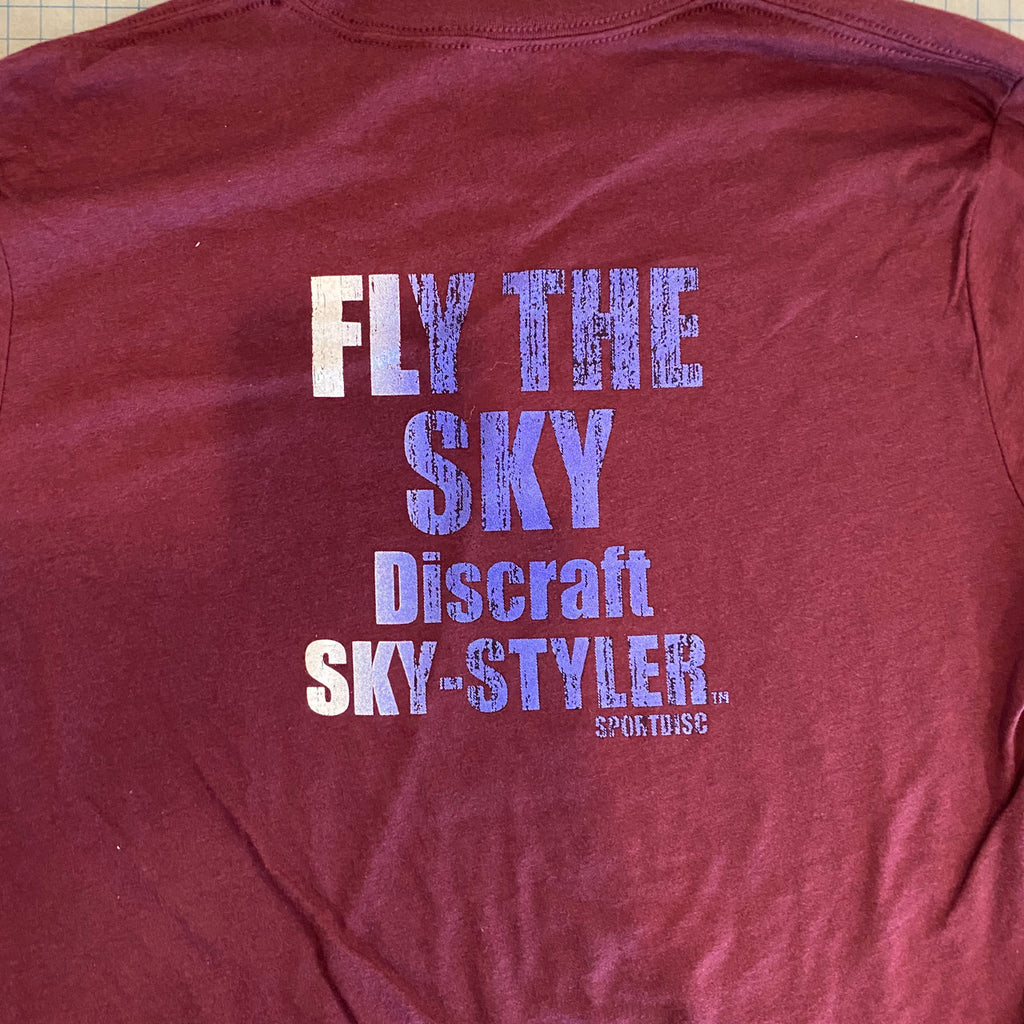 Fly the Sky T-Shirt Short Sleeve Retro Bird Design 1980s Freestyle Re-Print
