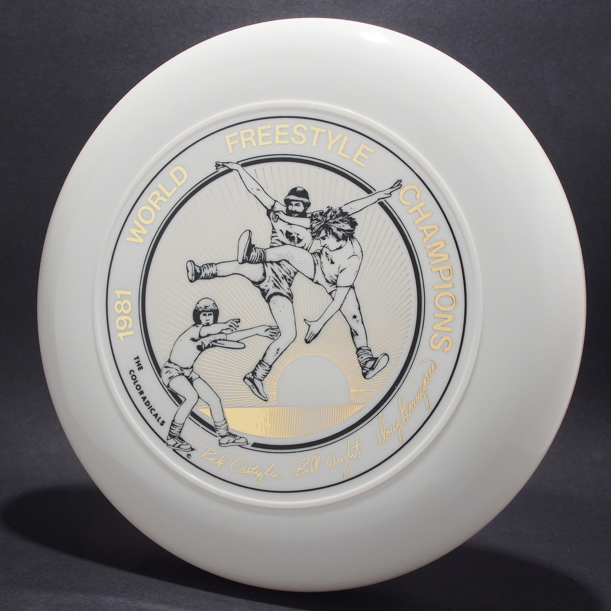 81 World Freestyle Champions Coloradicals White w/ Black Matte and Gold Foil-NT - Top View