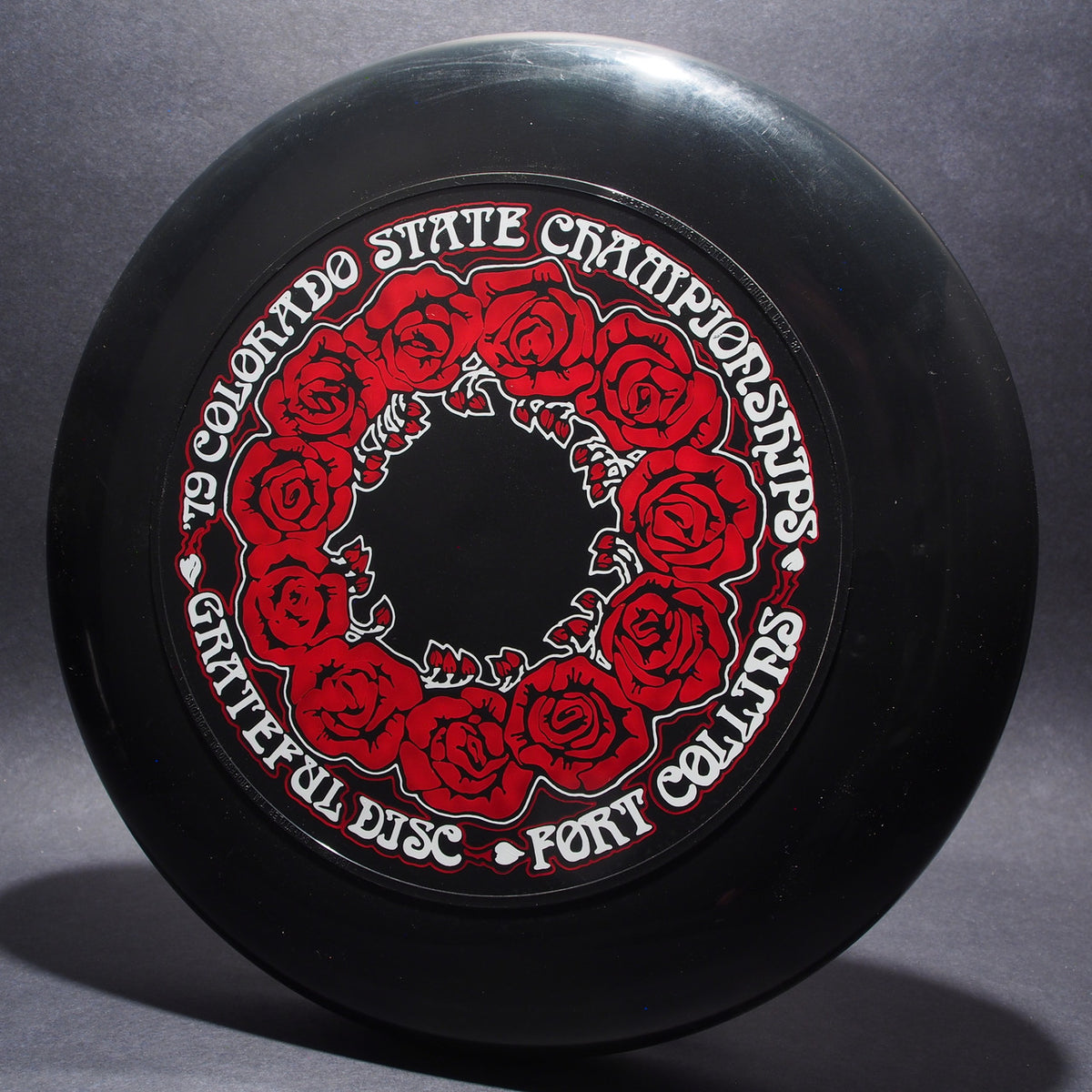 Discraft Sky-Styler Roses Black w/ Red White Hotstamp, T80 Vintage Freestyle Disc 1980s