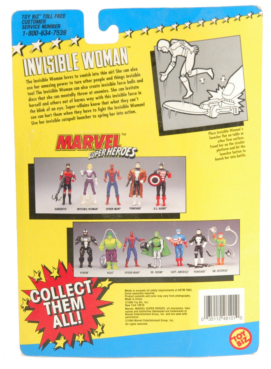 Marvel Fantastic Four Invisible Woman w/ Catapult Launcher (Toy Biz)