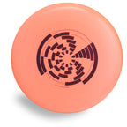 Wham-O 100 Mold FPA 2017 Design. Shows top view of an orange disc.