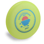 Discraft Sky-Styler FPA 2019 Design. Angled top view of yellow disc.